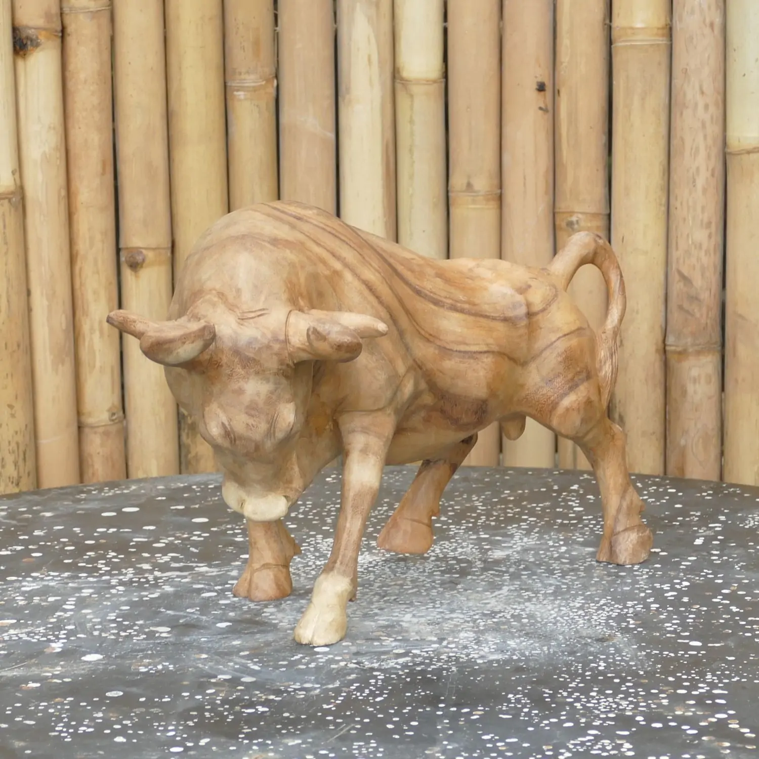  Product image 6 of the product “Walk bull head down made from suar wood, 30cm Height and 50cm Length ”